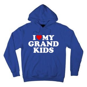 I Love My Grand Grand Gift Red Heart Gift Tall Hoodie