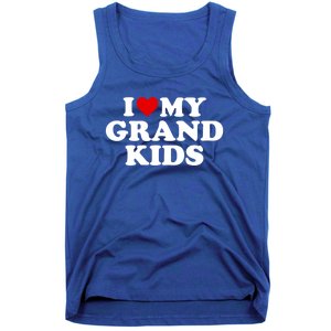 I Love My Grand Grand Gift Red Heart Gift Tank Top