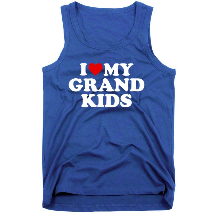 I Love My Grand Grand Gift Red Heart Gift Tank Top