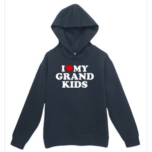 I Love My Grand Grand Gift Red Heart Gift Urban Pullover Hoodie