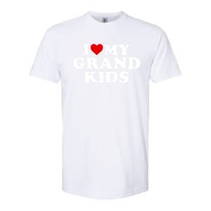 I Love My Grand Grand Gift Red Heart Gift Softstyle CVC T-Shirt