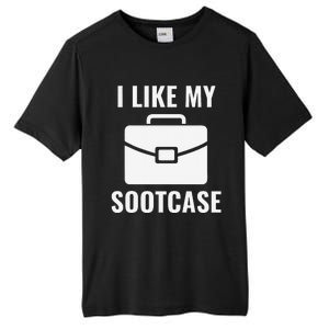 I Like My Sootcase Funny Suitcase Meme Viral Sarcastic Pun Tall Fusion ChromaSoft Performance T-Shirt