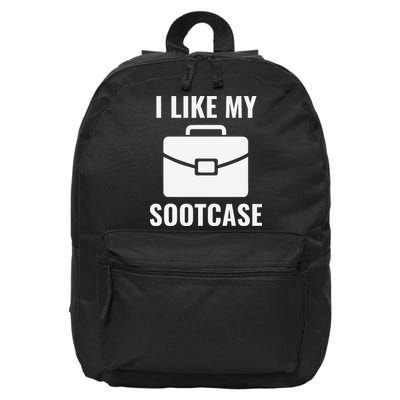 I Like My Sootcase Funny Suitcase Meme Viral Sarcastic Pun 16 in Basic Backpack