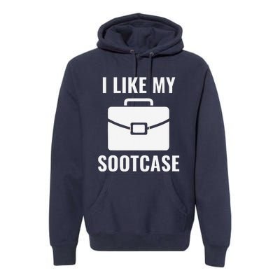 I Like My Sootcase Funny Suitcase Meme Viral Sarcastic Pun Premium Hoodie