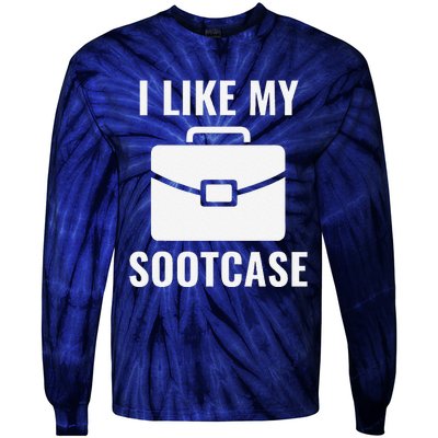 I Like My Sootcase Funny Suitcase Meme Viral Sarcastic Pun Tie-Dye Long Sleeve Shirt