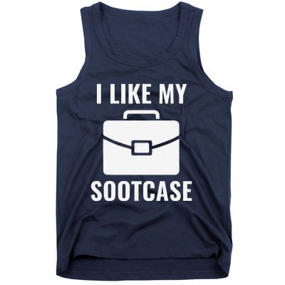 I Like My Sootcase Funny Suitcase Meme Viral Sarcastic Pun Tank Top