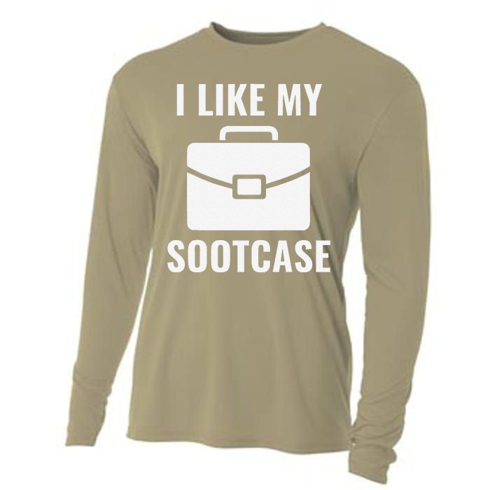 I Like My Sootcase Funny Suitcase Meme Viral Sarcastic Pun Cooling Performance Long Sleeve Crew