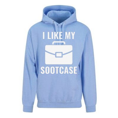 I Like My Sootcase Funny Suitcase Meme Viral Sarcastic Pun Unisex Surf Hoodie