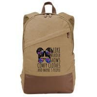 I Like Murder Shows Comfy Clothes And Maybe 3 People Cotton Canvas Backpack