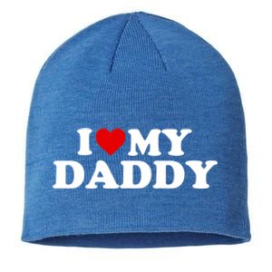 I Love My Daddy Cute Gift Red Heart Meaningful Gift Sustainable Beanie