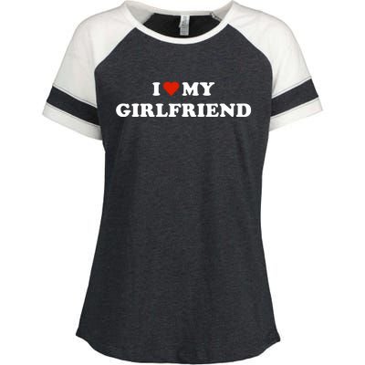 I Love My Gf Enza Ladies Jersey Colorblock Tee