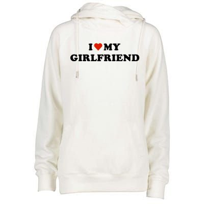 I Love My Gf Womens Funnel Neck Pullover Hood