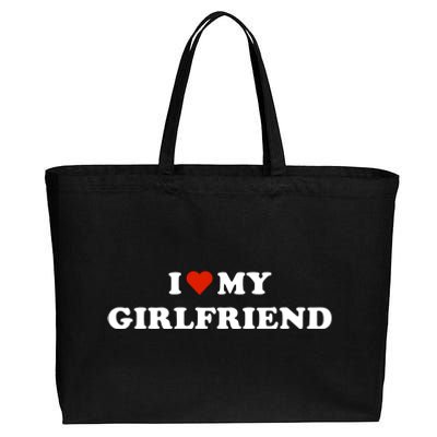 I Love My Gf Cotton Canvas Jumbo Tote