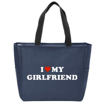 I Love My Gf Zip Tote Bag