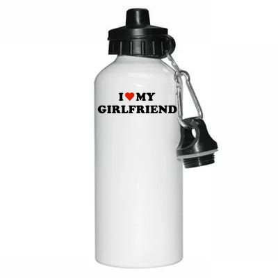 I Love My Gf Aluminum Water Bottle