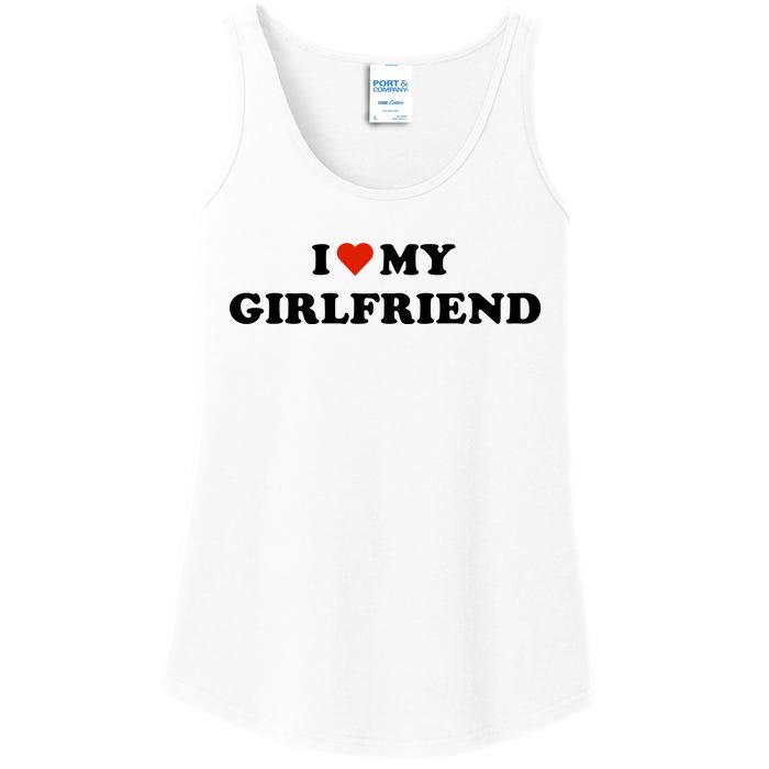 I Love My Gf Ladies Essential Tank