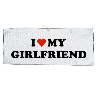 I Love My Gf Large Microfiber Waffle Golf Towel