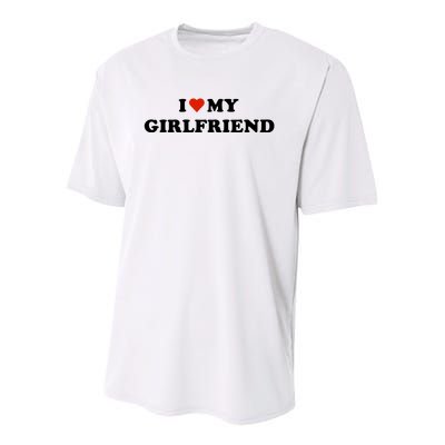 I Love My Gf Youth Performance Sprint T-Shirt