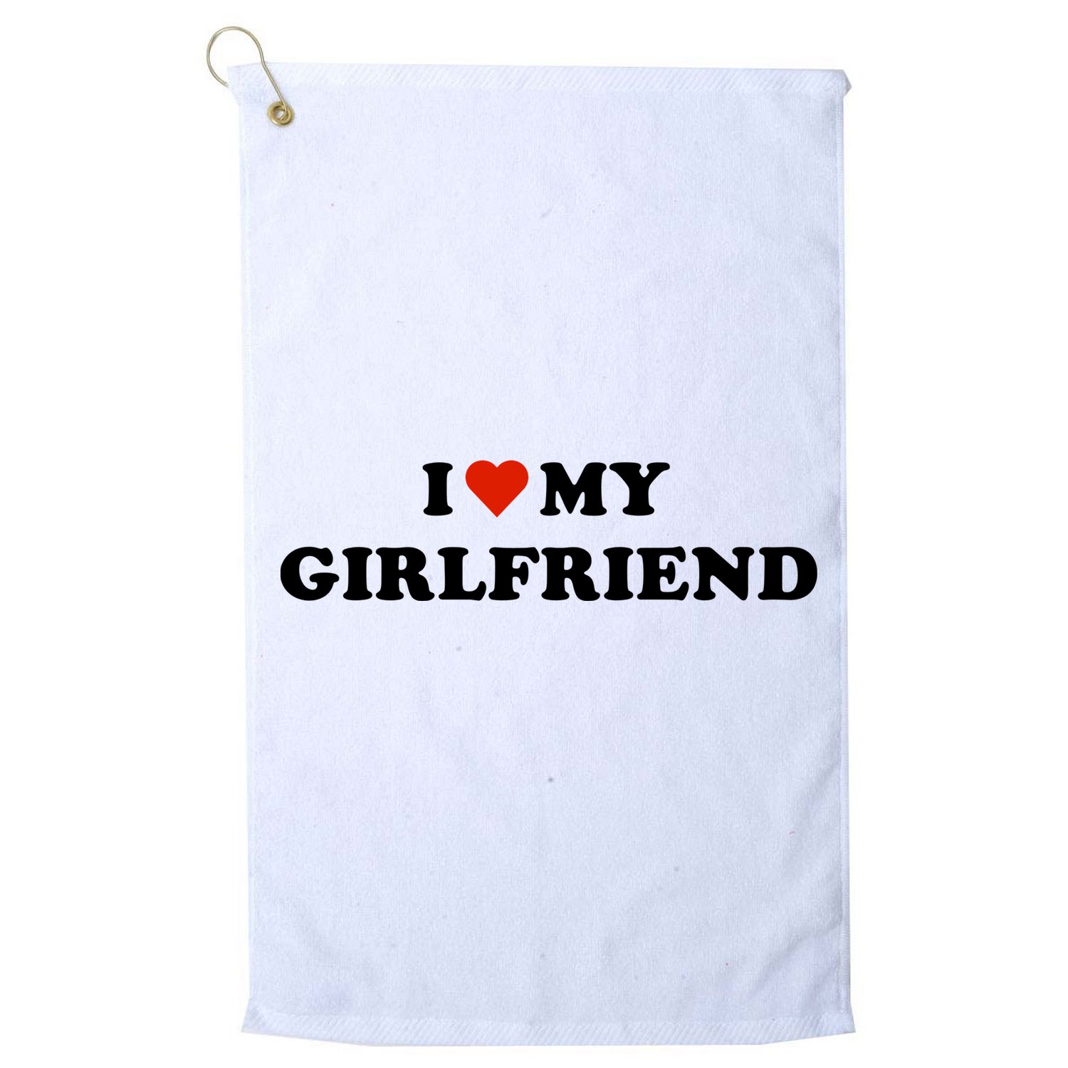 I Love My Gf Golf Towel