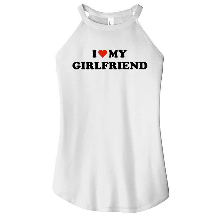 I Love My Gf Women's Perfect Tri Rocker Tank