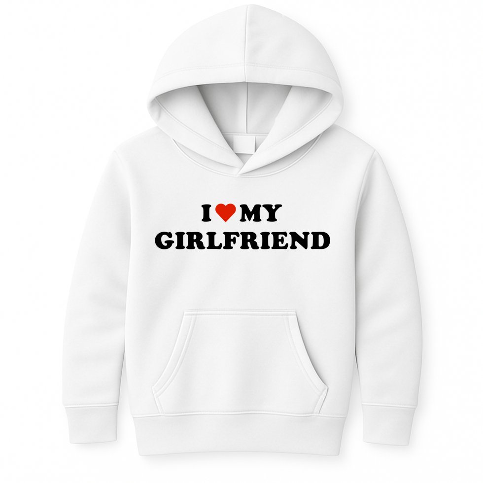 I Love My Gf Kids Hoodie