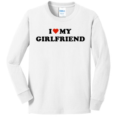 I Love My Gf Kids Long Sleeve Shirt