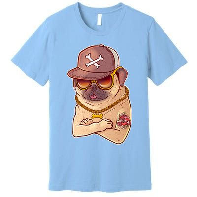 I Love Mom Tattoo Pug Dog Premium T-Shirt