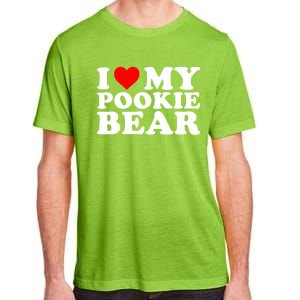 I Love My Pookie Bear ValentineS Day Adult ChromaSoft Performance T-Shirt