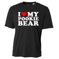 I Love My Pookie Bear ValentineS Day Cooling Performance Crew T-Shirt