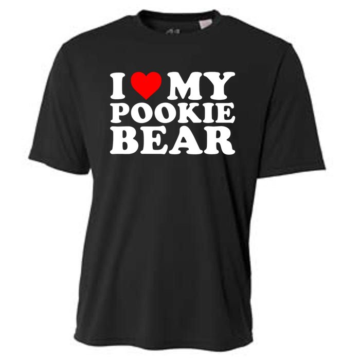 I Love My Pookie Bear ValentineS Day Cooling Performance Crew T-Shirt