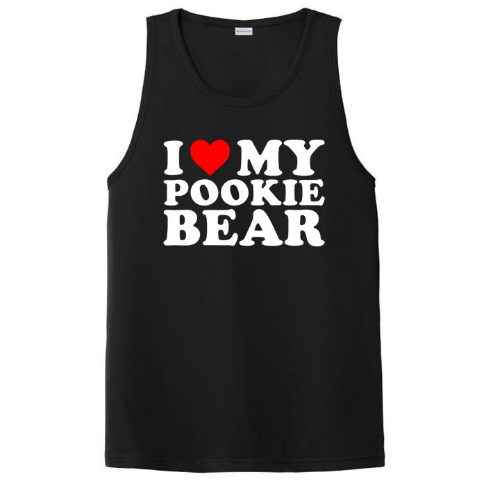 I Love My Pookie Bear ValentineS Day PosiCharge Competitor Tank