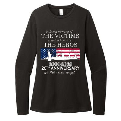 In Loving Memory Of The Victims Heroes 9/11 20th Anniversary Womens CVC Long Sleeve Shirt