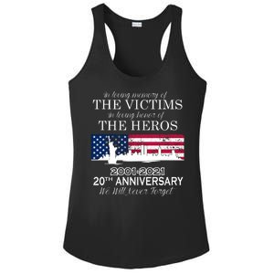 In Loving Memory Of The Victims Heroes 9/11 20th Anniversary Ladies PosiCharge Competitor Racerback Tank