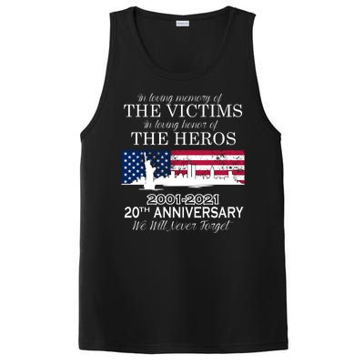 In Loving Memory Of The Victims Heroes 9/11 20th Anniversary PosiCharge Competitor Tank