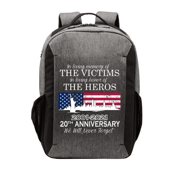 In Loving Memory Of The Victims Heroes 9/11 20th Anniversary Vector Backpack