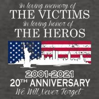 In Loving Memory Of The Victims Heroes 9/11 20th Anniversary Vector Backpack
