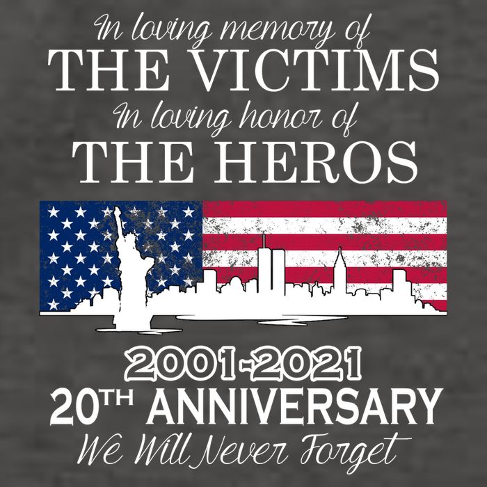In Loving Memory Of The Victims Heroes 9/11 20th Anniversary Vector Backpack