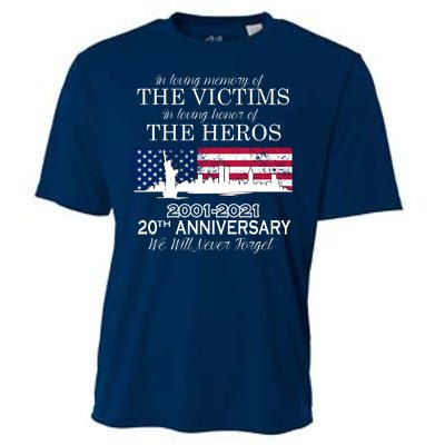 In Loving Memory Of The Victims Heroes 9/11 20th Anniversary Cooling Performance Crew T-Shirt