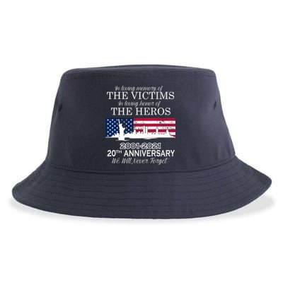 In Loving Memory Of The Victims Heroes 9/11 20th Anniversary Sustainable Bucket Hat