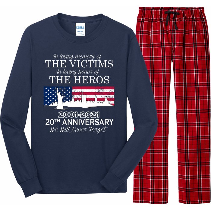 In Loving Memory Of The Victims Heroes 9/11 20th Anniversary Long Sleeve Pajama Set