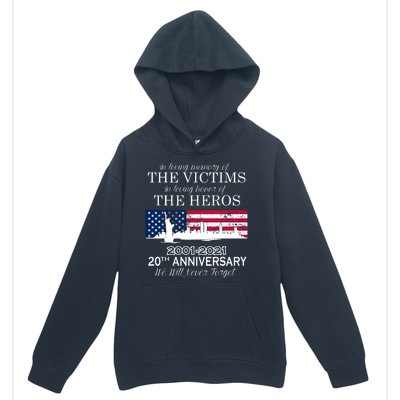 In Loving Memory Of The Victims Heroes 9/11 20th Anniversary Urban Pullover Hoodie