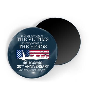 In Loving Memory Of The Victims Heroes 9/11 20th Anniversary Magnet