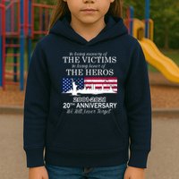 In Loving Memory Of The Victims Heroes 9/11 20th Anniversary Kids Hoodie