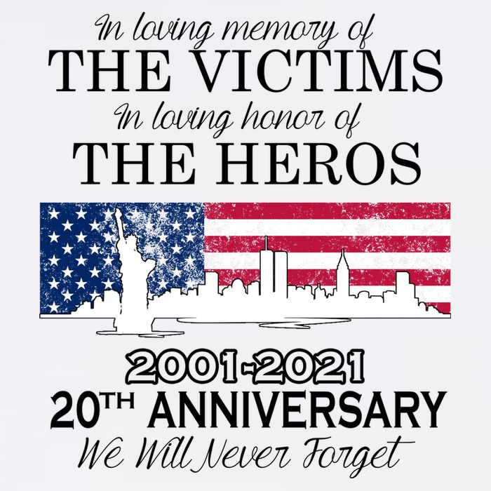 In Loving Memory Of The Victims Heroes 9/11 20th Anniversary Garment-Dyed Sweatshirt