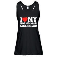 I Love My Hot Cougar Girlfriend I Heart My Hot Cougar Gf Ladies Essential Flowy Tank