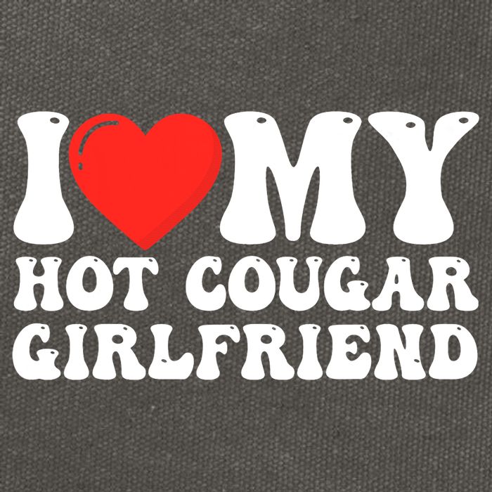 I Love My Hot Cougar Girlfriend I Heart My Hot Cougar Gf Cotton Canvas Backpack
