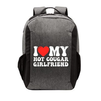 I Love My Hot Cougar Girlfriend I Heart My Hot Cougar Gf Vector Backpack