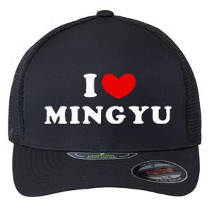 I Love Mingyu I Heart Mingyu Flexfit Unipanel Trucker Cap