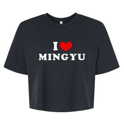 I Love Mingyu I Heart Mingyu Bella+Canvas Jersey Crop Tee