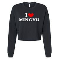I Love Mingyu I Heart Mingyu Cropped Pullover Crew